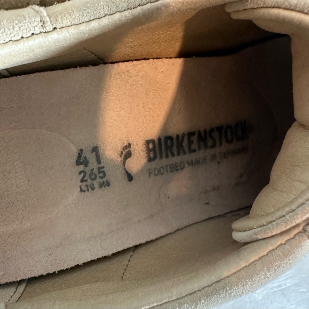 BIRKENSTOCK 41 L10 M8 Birk Bend Low Lace up Sneakers Cork Sole Suede Shoes #265 - Picture 2 of 6